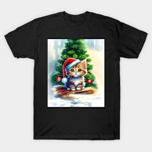 Christmas Kitten T-Shirt